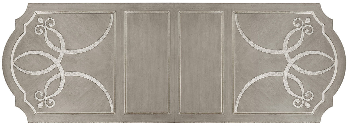 Sanctuary - Rectangle Dining Table With 2-20" Leaves - Pearl Silver