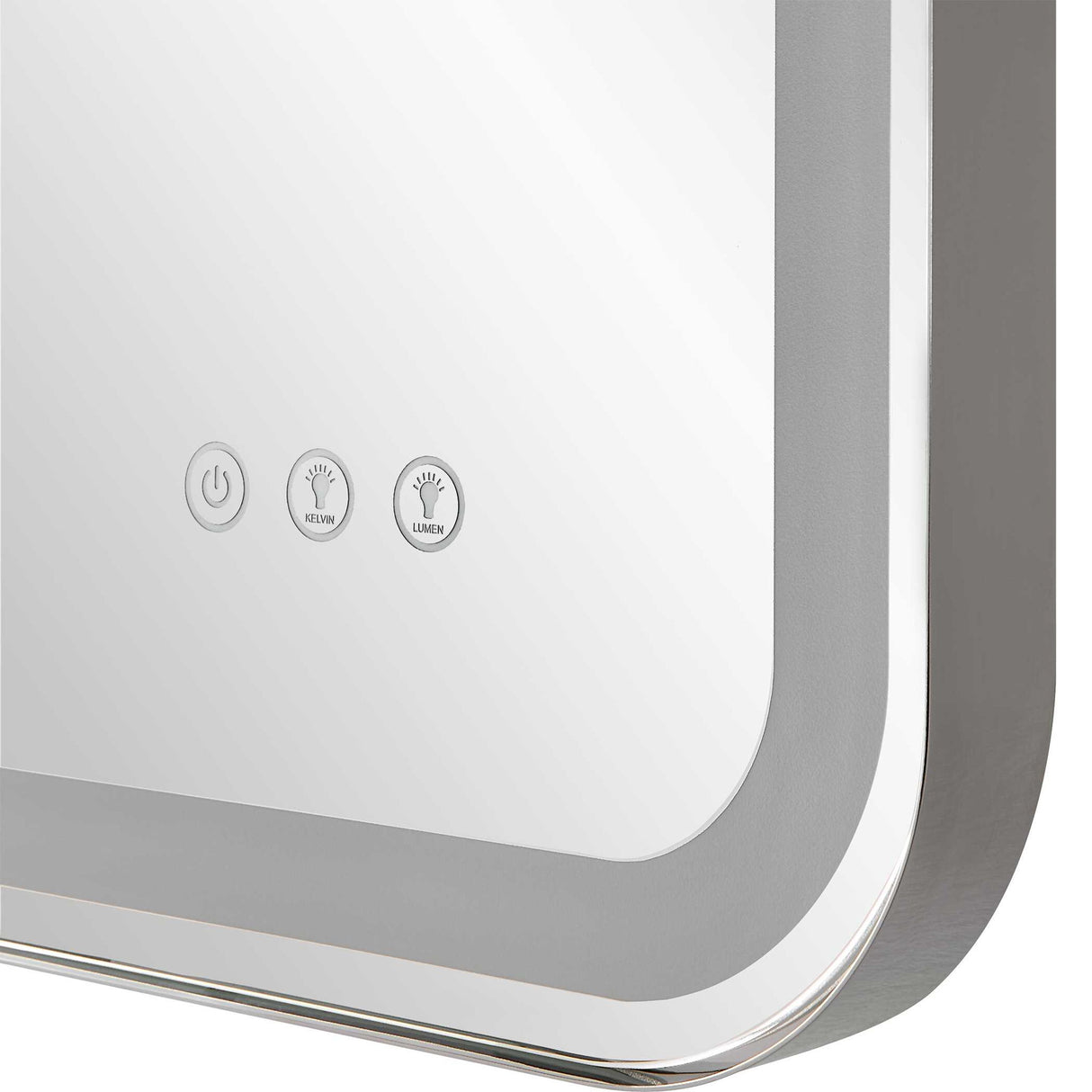 Crofton - Lighted Nickel Vanity Mirror - Gray