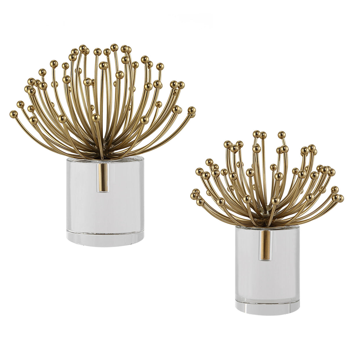 Aga - Modern Sculptures, Set Of 2 - Gold