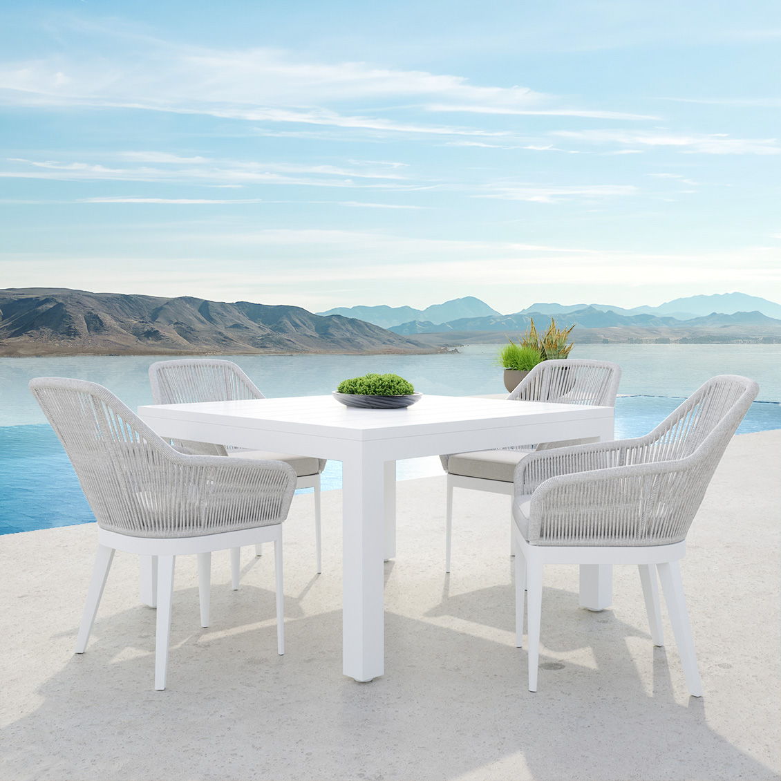 Newport - Square Dining Table - White