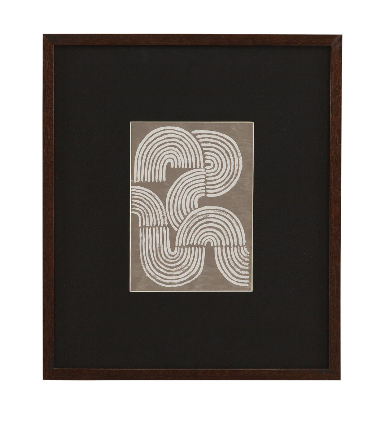Neutral Strokes II Framed Print - Black
