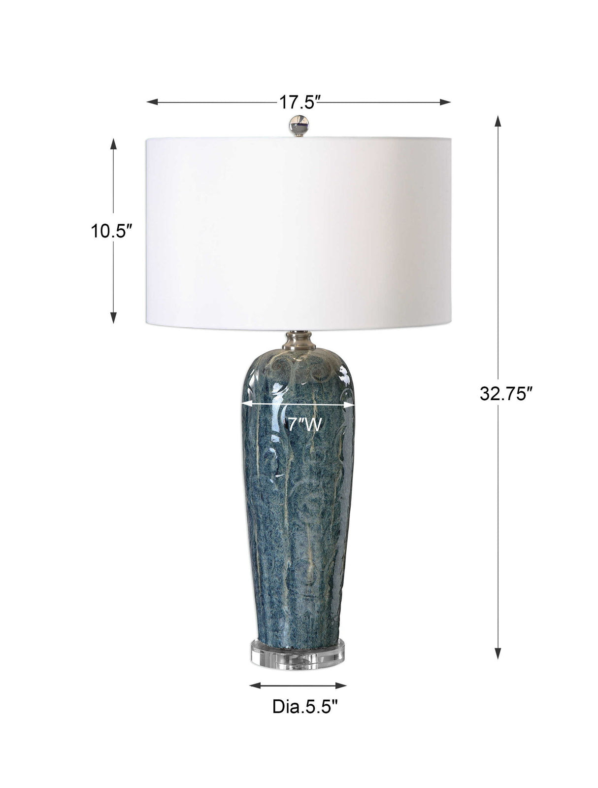 Maira - Ceramic Table Lamp - Blue