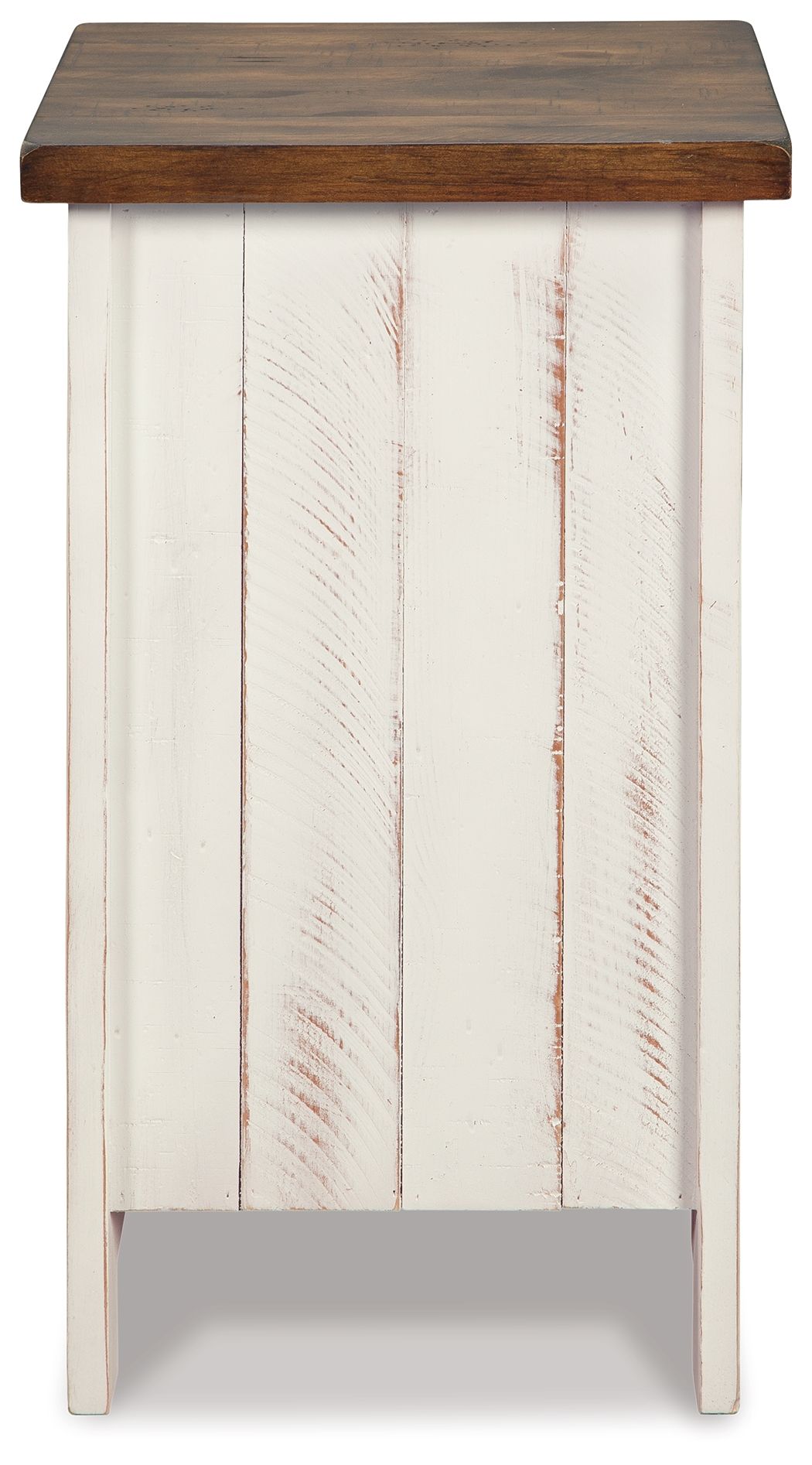 Wystfield - Chair Side End Table - White / Brown
