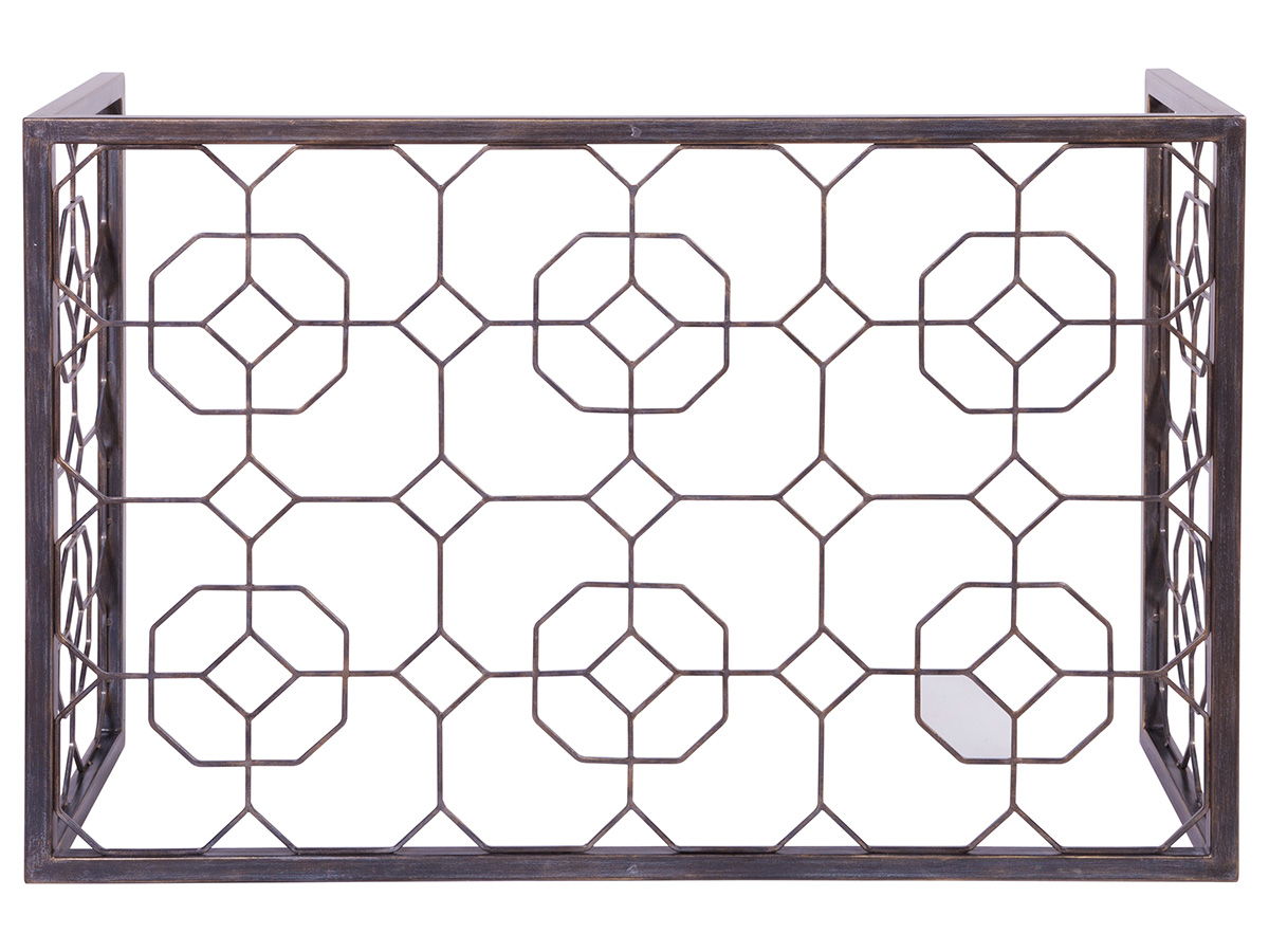 Metal Designs - Honeycomb Rectangular Cocktail Table - Black