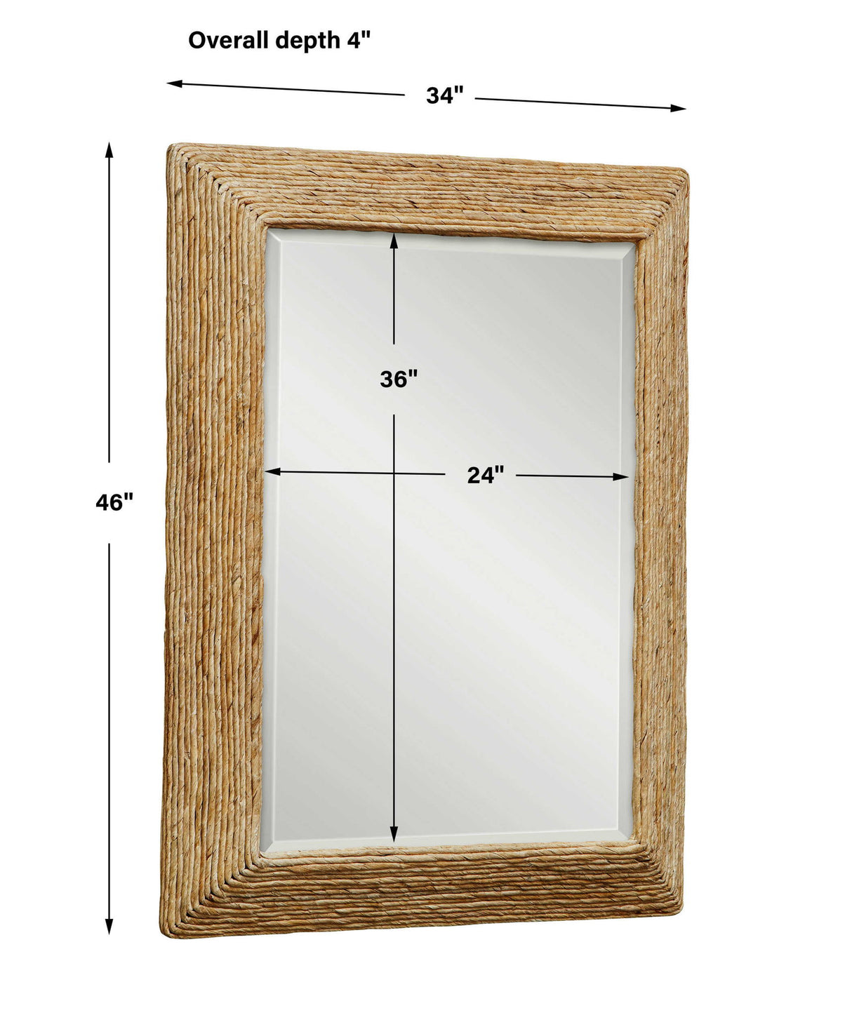 Rora - Woven Coastal Mirror - Gold