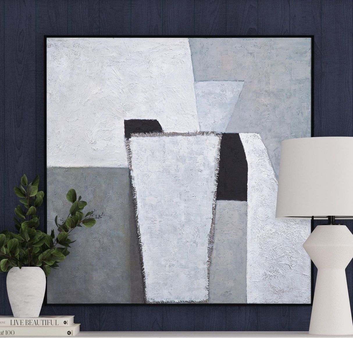 Landen Canvas Art - Gray