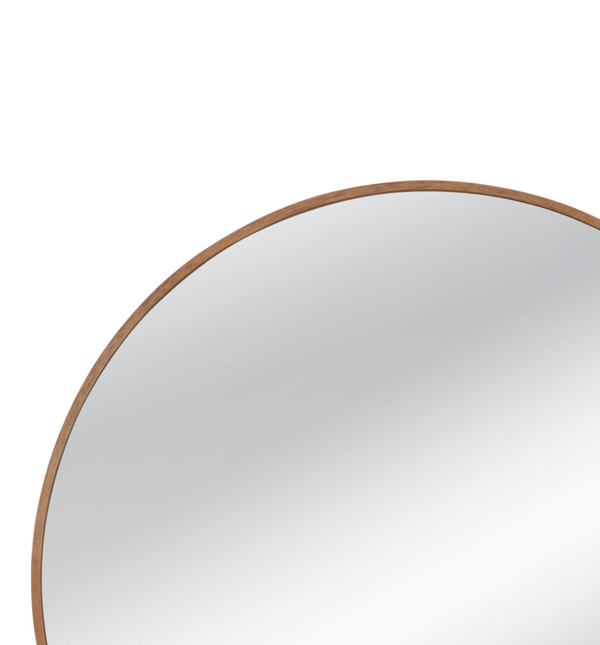 Florets - Round Wall Mirror - Light Brown