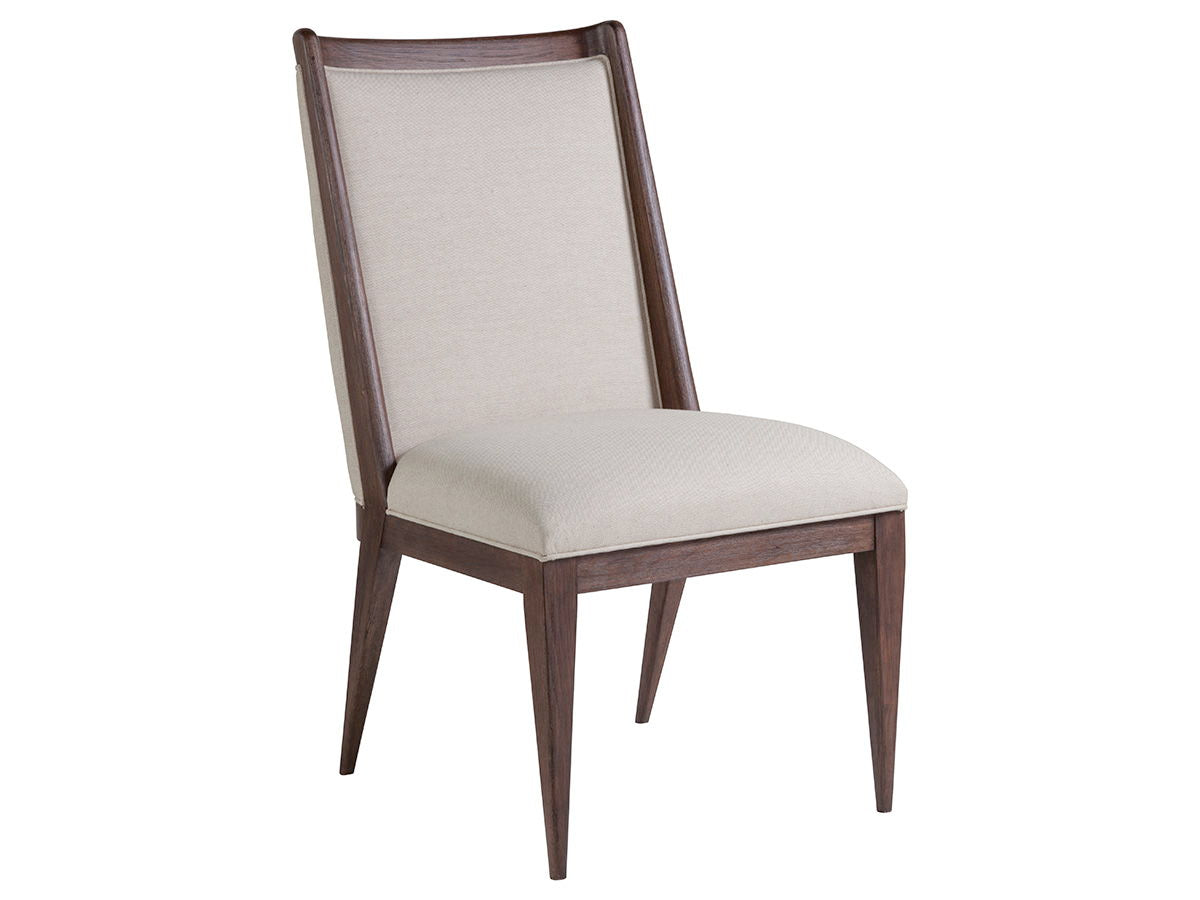 Cohesion Program - Haiku Upholstered Side Chair - Dark Brown / Beige