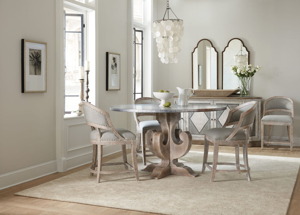 Boheme - 60" Ascension Round Dining Table - Zinc