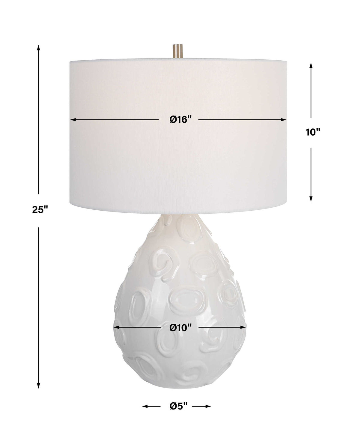 Loop - White Glaze Table Lamp