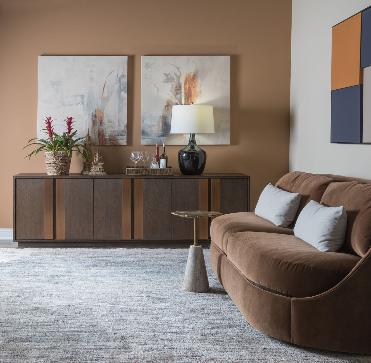 Andare - Long Media Console - Dark Brown