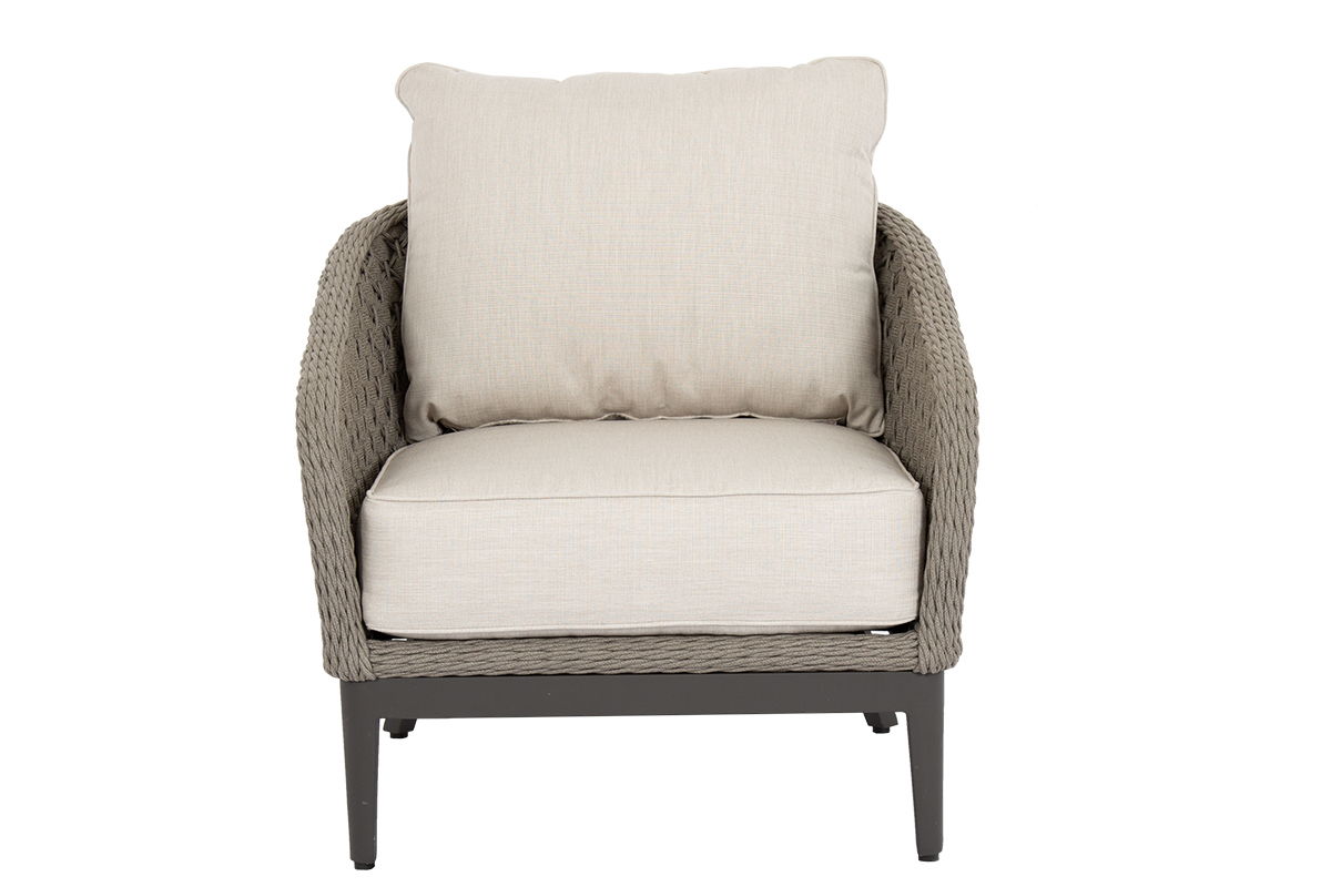 Marbella - Club Chair, With Self Welt - Echo Ash / Gray