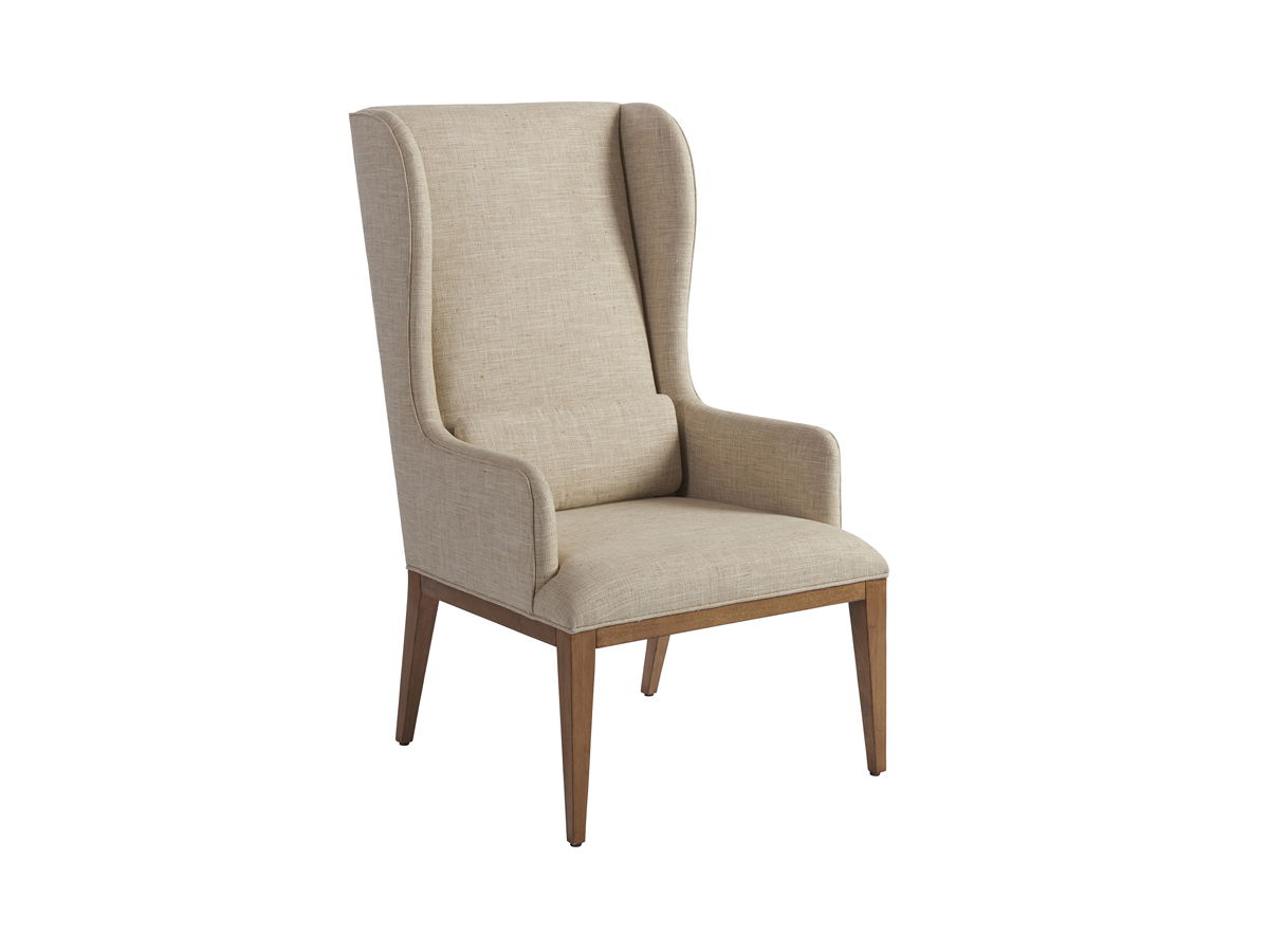 Newport - Seacliff Fabric Upholstered Host Wing Chair - Beige