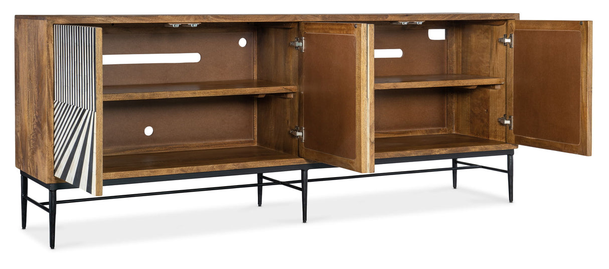 Commerce And Market - Linear Perspective Credenza - Light Brown