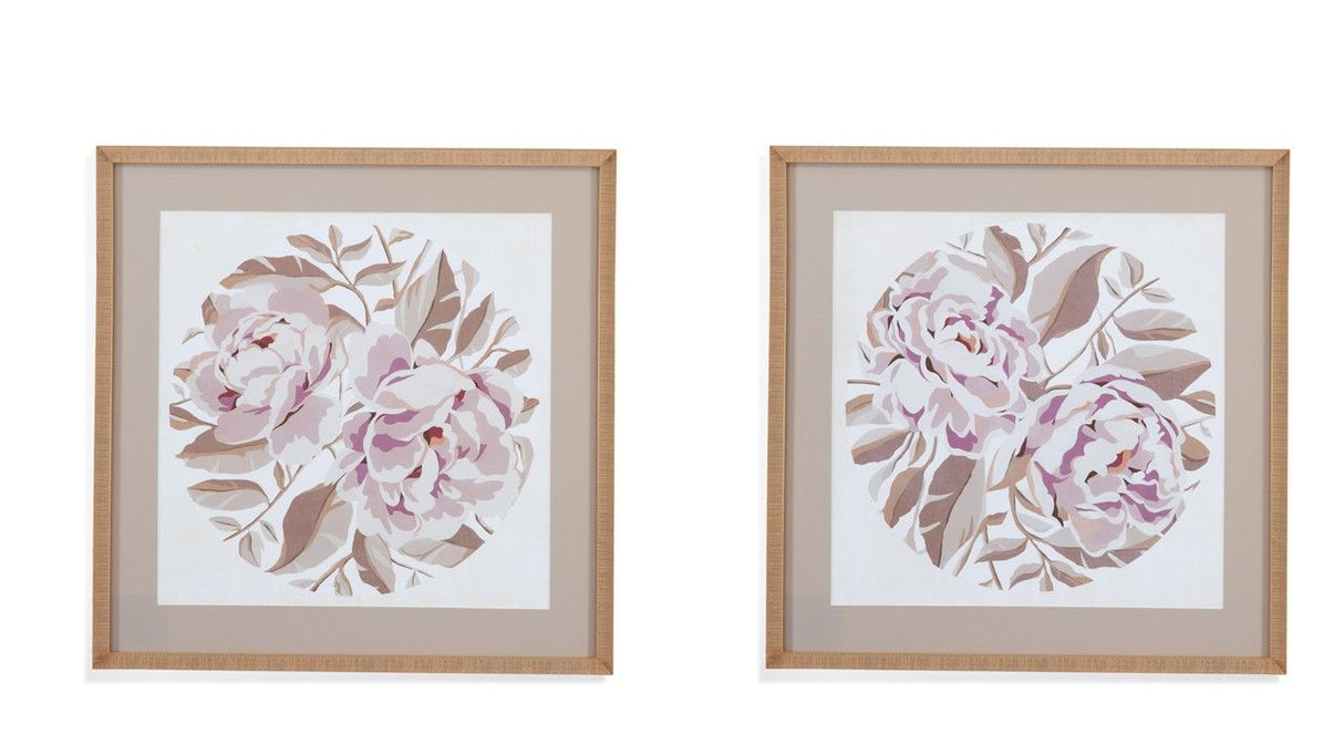 Eye Of Peony I Framed Print - Beige