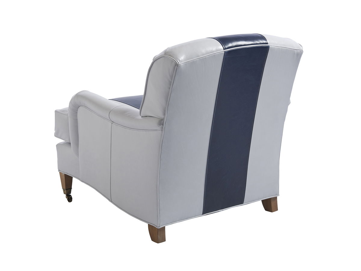 Barclay Butera Upholstery - Sydney Leather Chair With Brass Caster