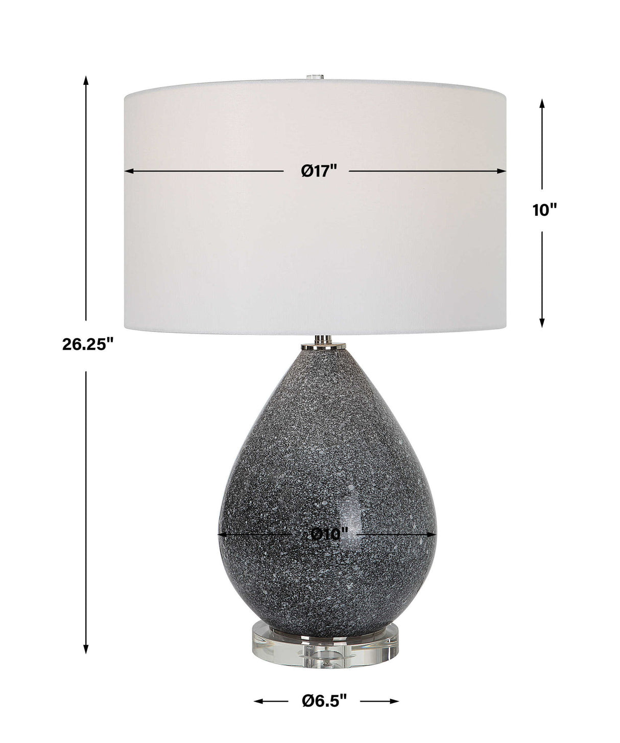 Nebula - Speckled Glaze Table Lamp - Gray