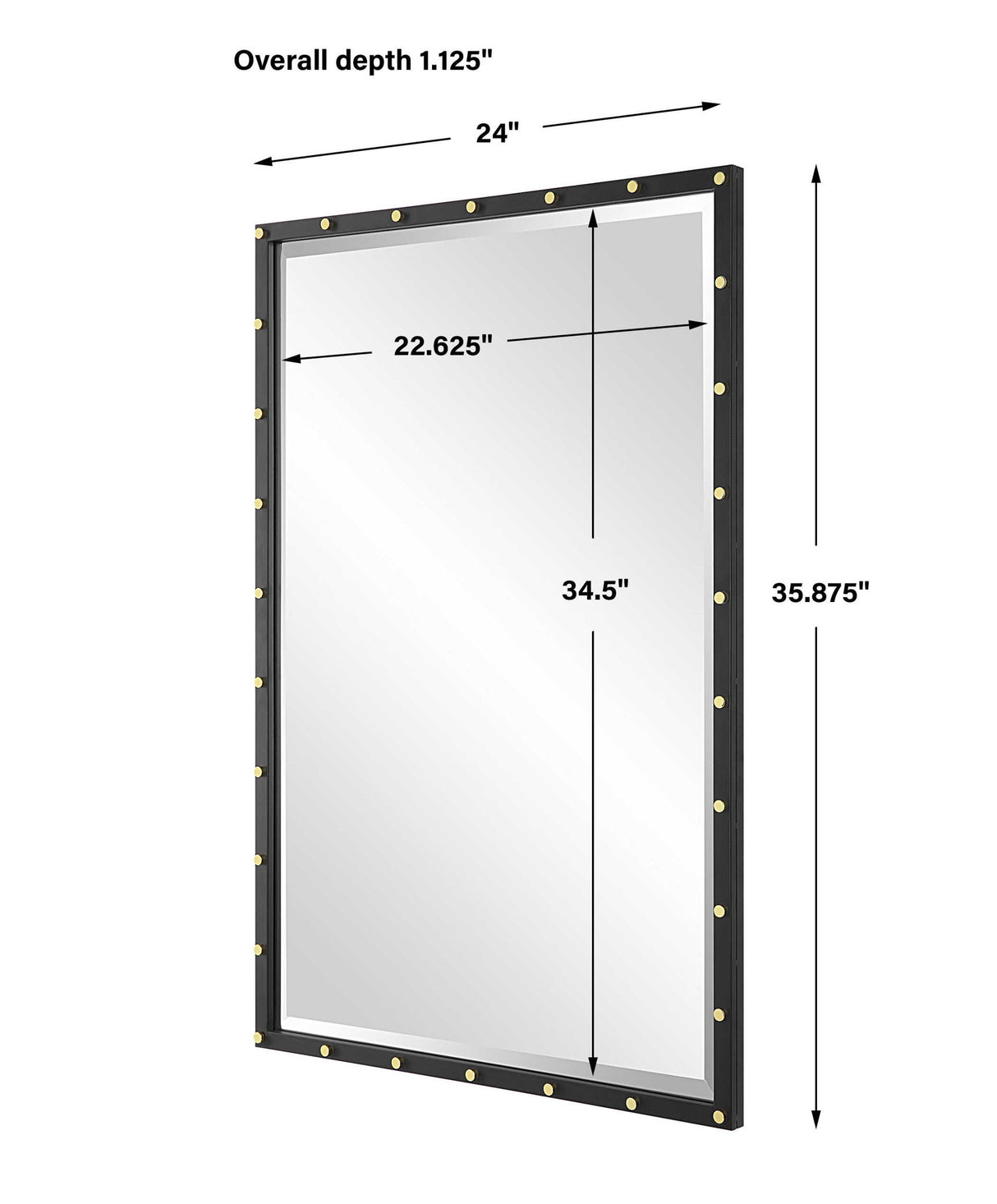 Benedo - Industrial Vanity Mirror - Black