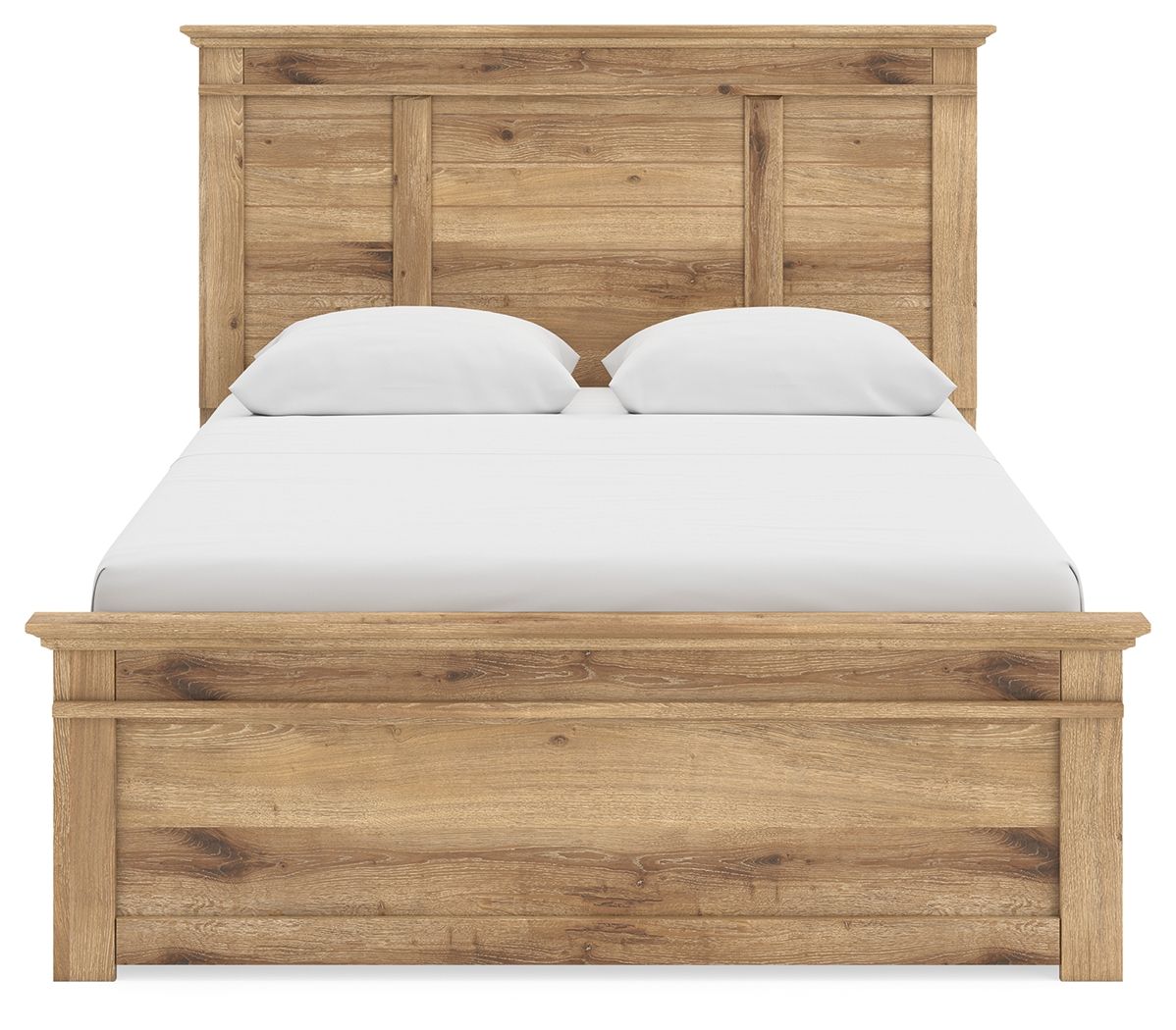 Makidern - Panel Storage Bed With 2 Under Bed Storage Units
