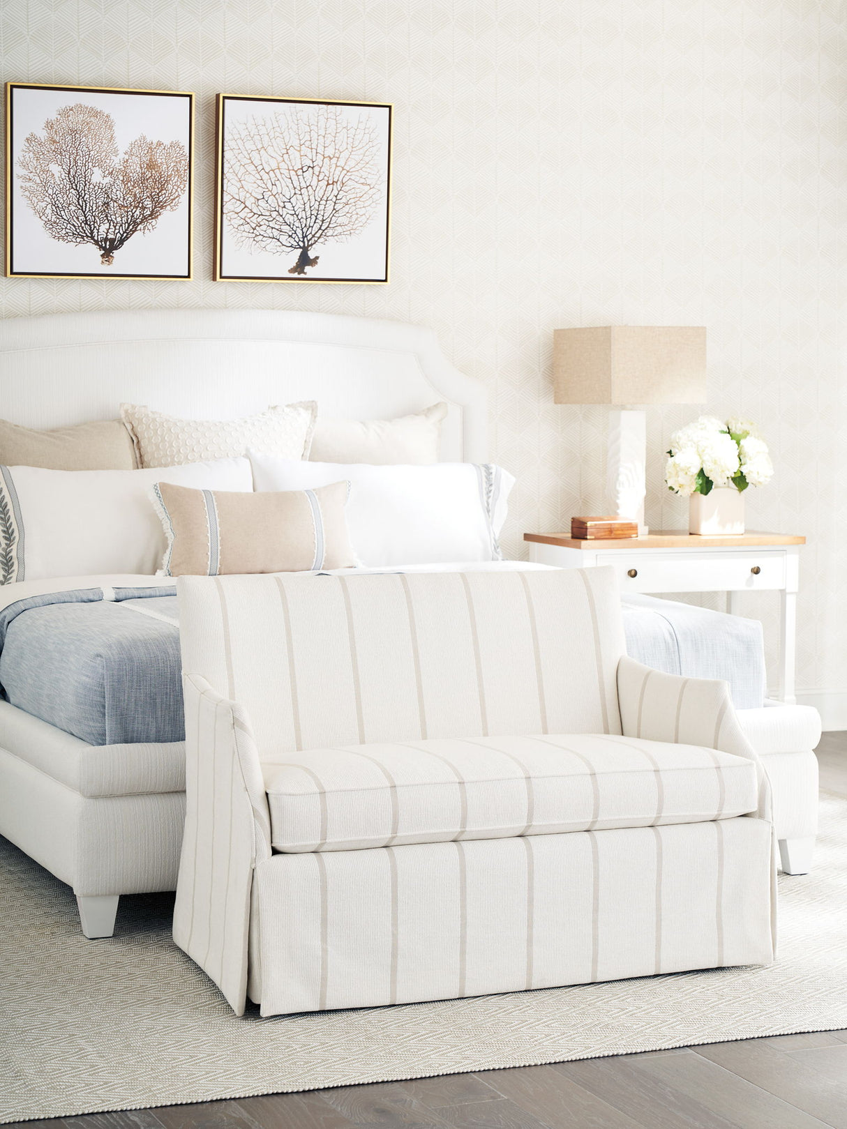 Barclay Butera Upholstery - Agate Settee - White