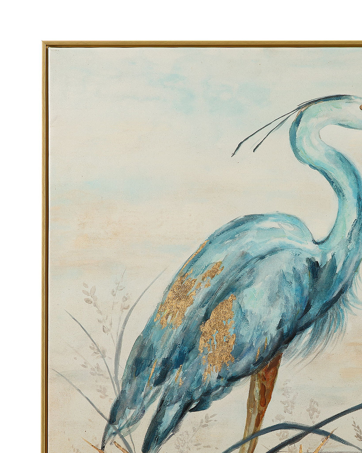 Marshlands Framed Canvas - Beige / Blue