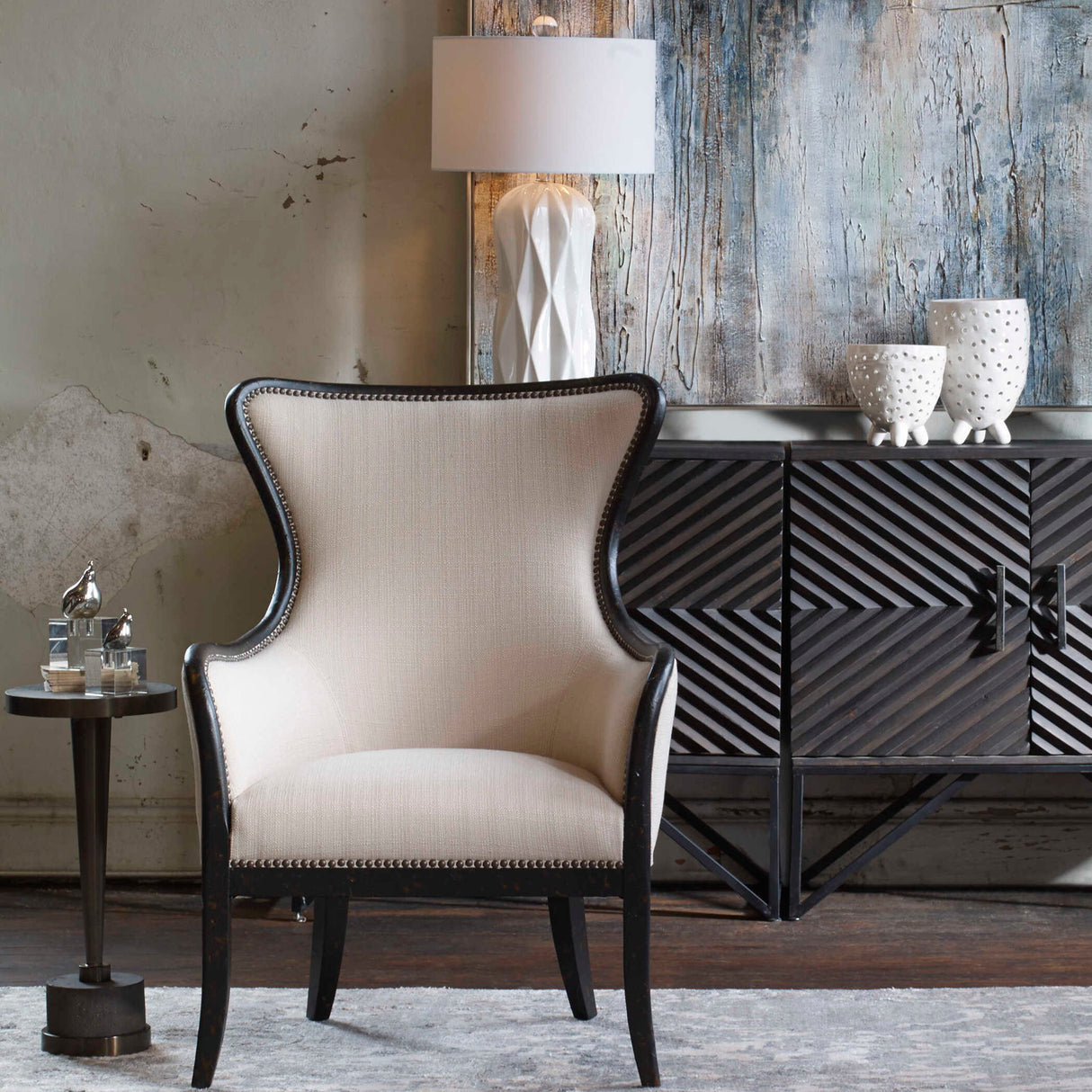 Malena - Glossy Table Lamp - White