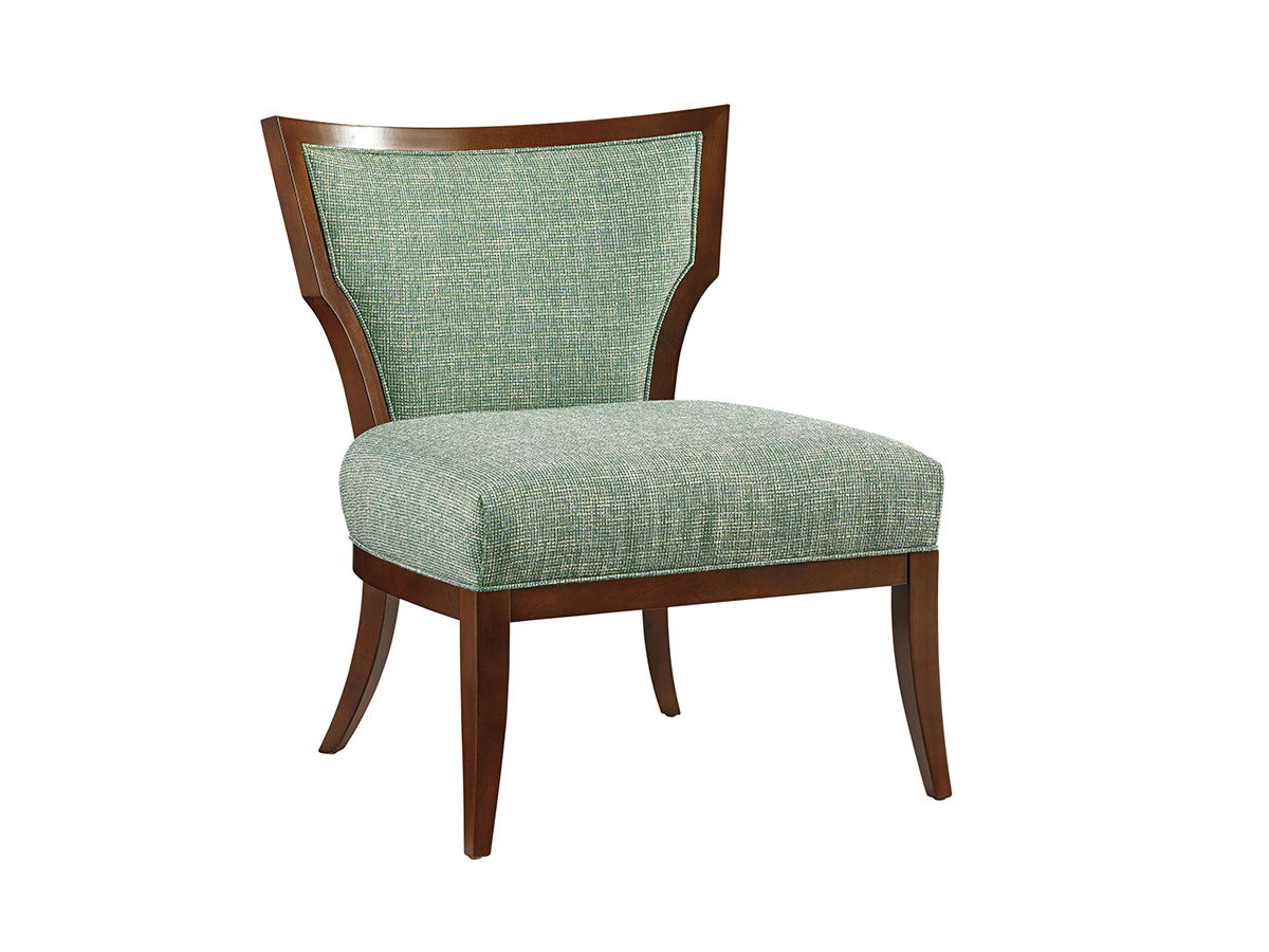 Lexington Upholstery - Gigi Chair - Light Blue / Dark Brown