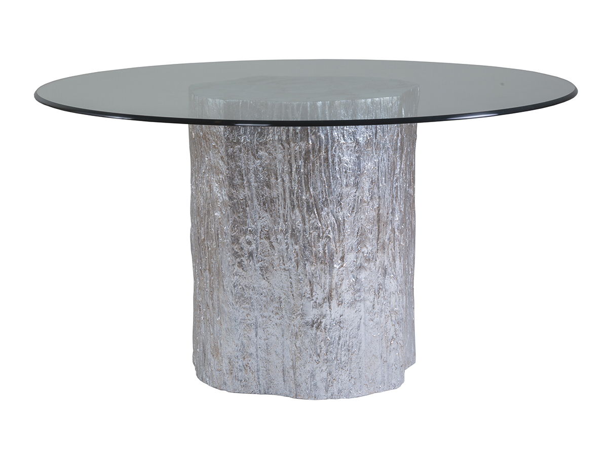 Signature Designs - Trunk Segment Round Dining Table With Glass Top