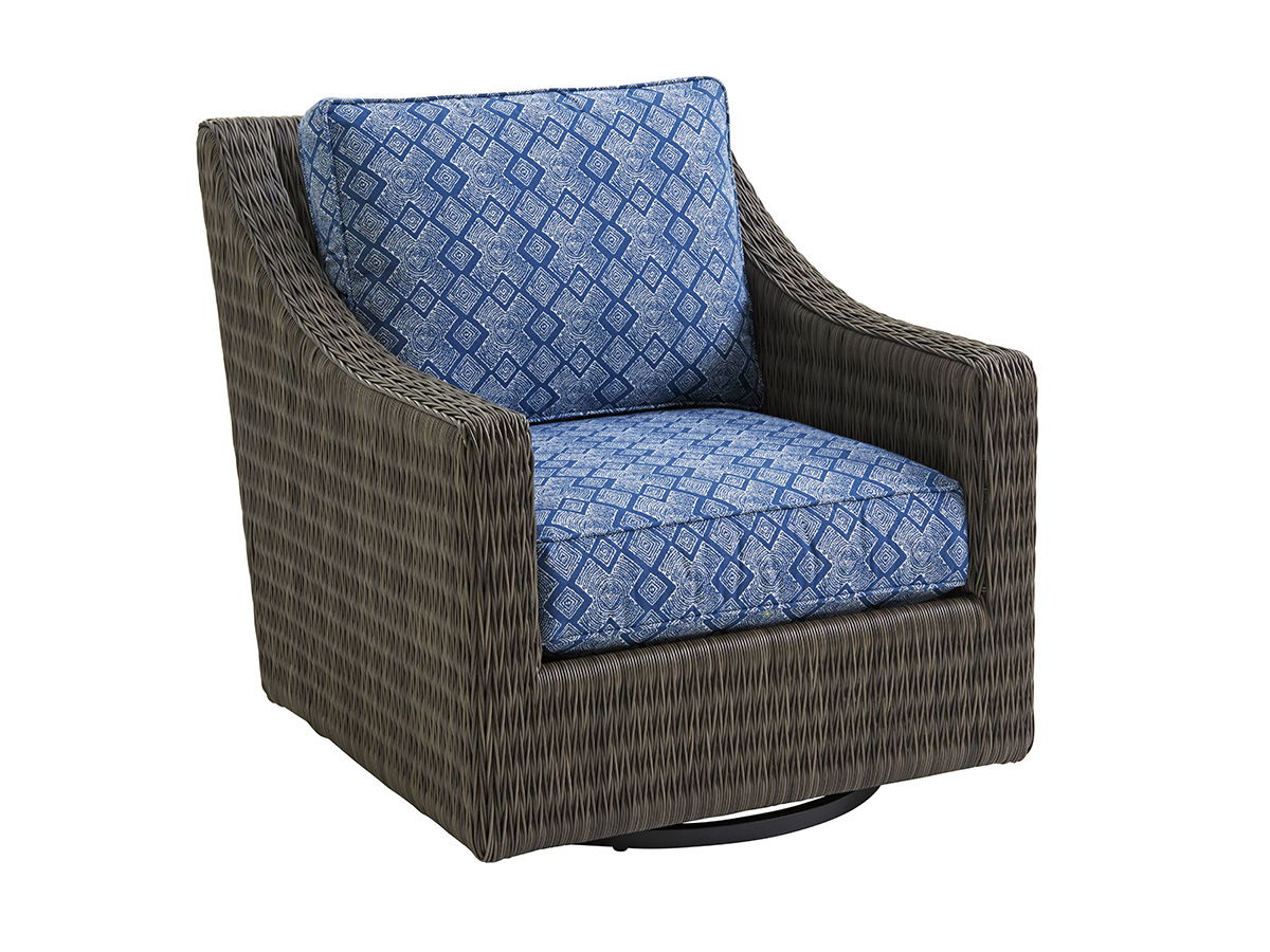 Cypress Point Ocean Terrace - Swivel Glider Lounge Chair - Dark Gray