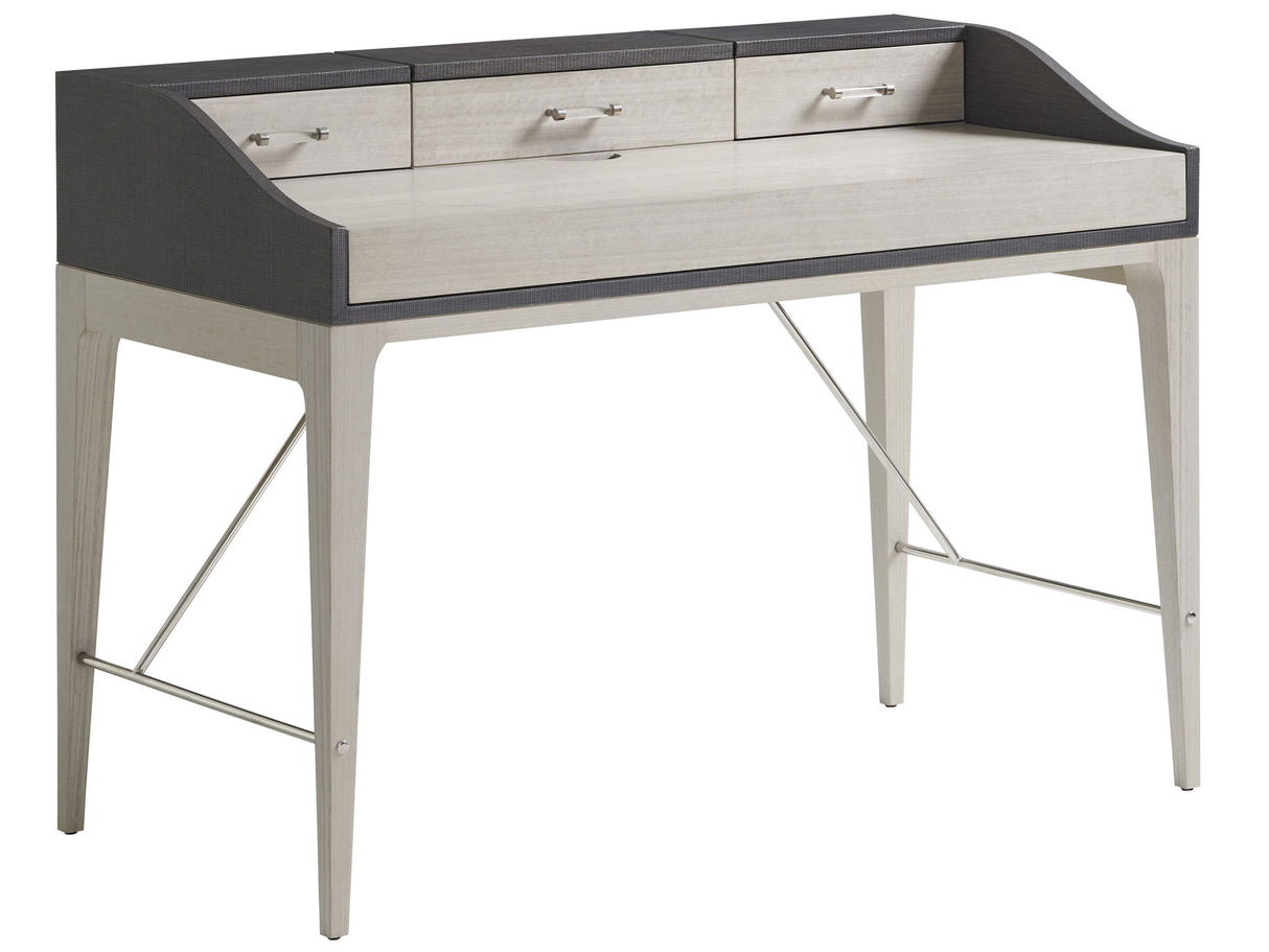 Studio Designs - Anthology Linen Writing Desk - Dark Gray / White