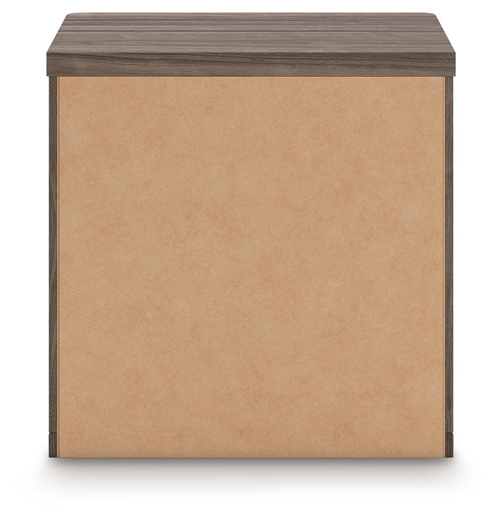 Kendanport - Two Drawer Night Stand - Brown / White