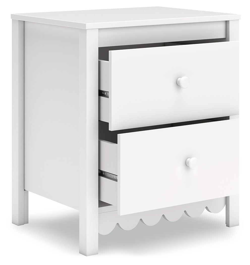 Hallityn - Two Drawer Night Stand - White