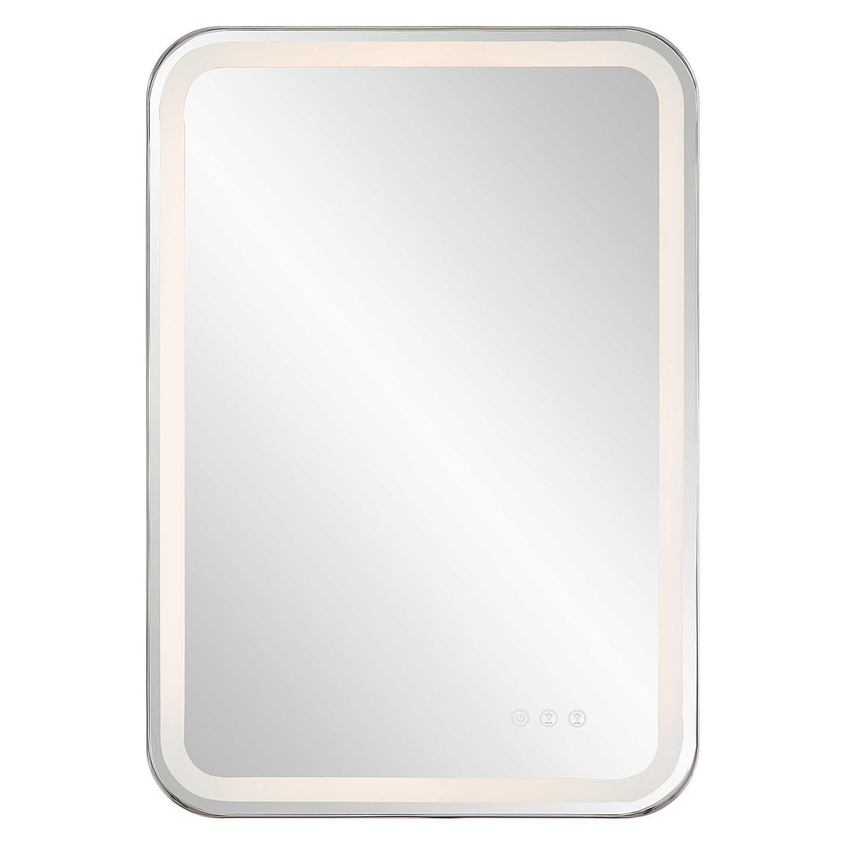 Crofton - Lighted Nickel Vanity Mirror - Gray