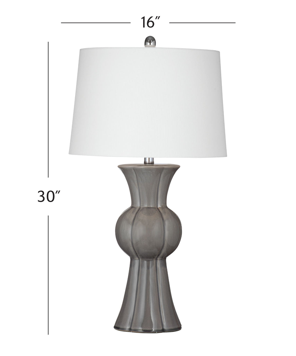 Orillia - Table Lamp - Gray / White