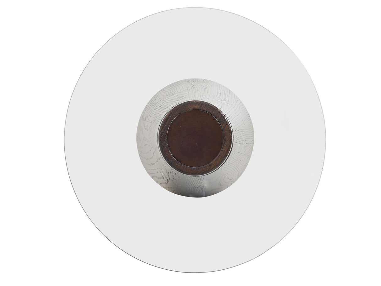 Park City - Apex Glass Top Accent Table - Dark Brown