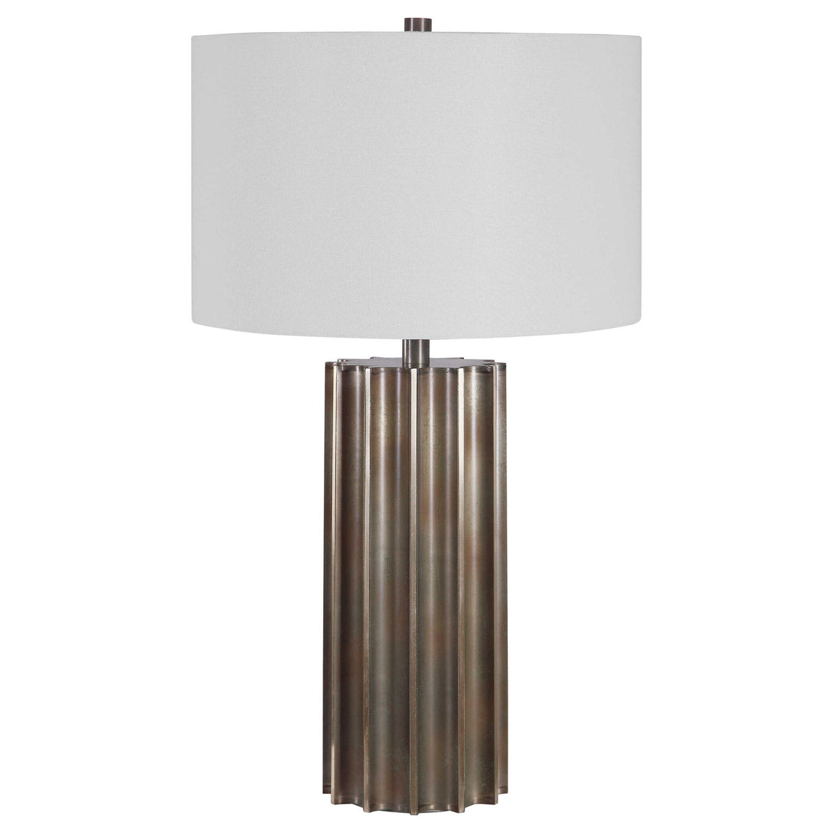Khalio - Gun Metal Table Lamp - Brown, Dark