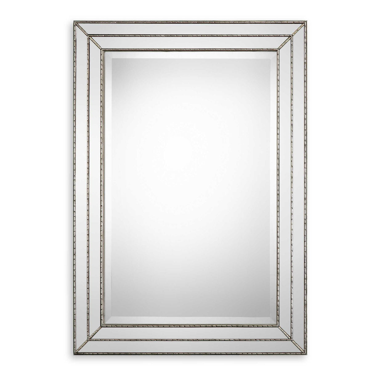 Featuring Grooved Texture Mirror - Metallic Silver