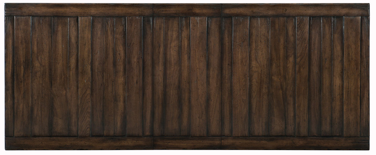 American Life - Roslyn County Trestle Dining Table With Leaves - Dark Brown