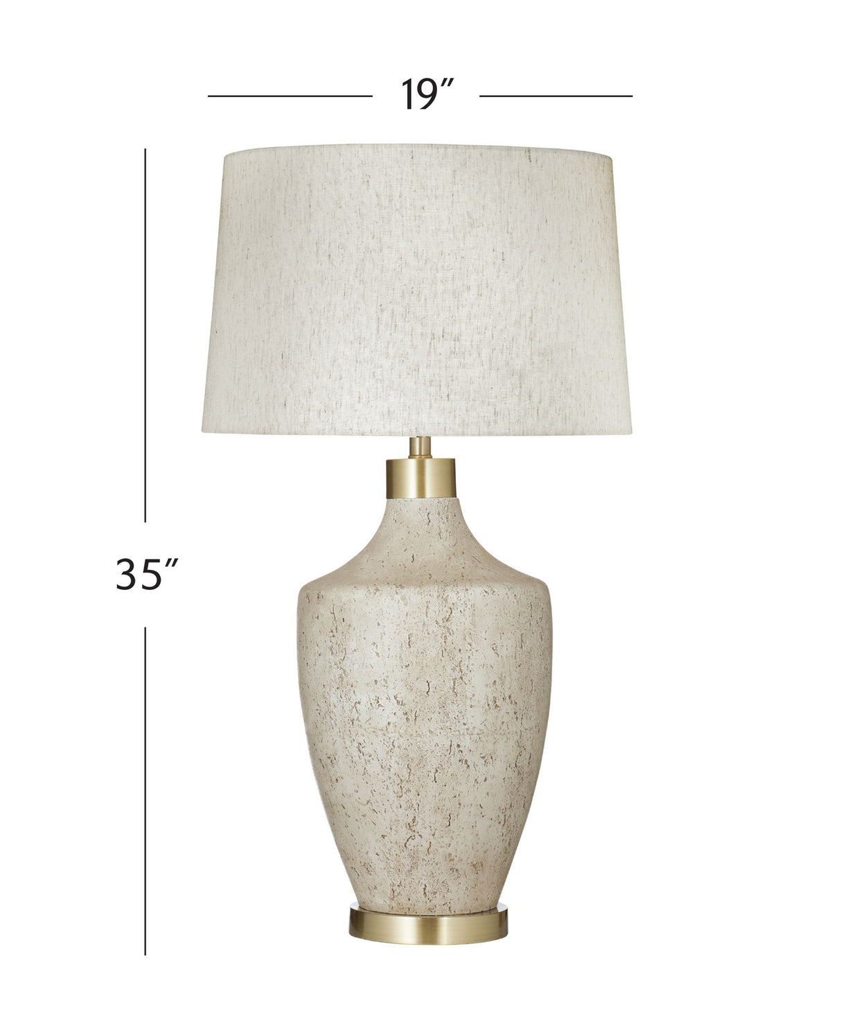 Neecole - Table Lamp - Textured Cream