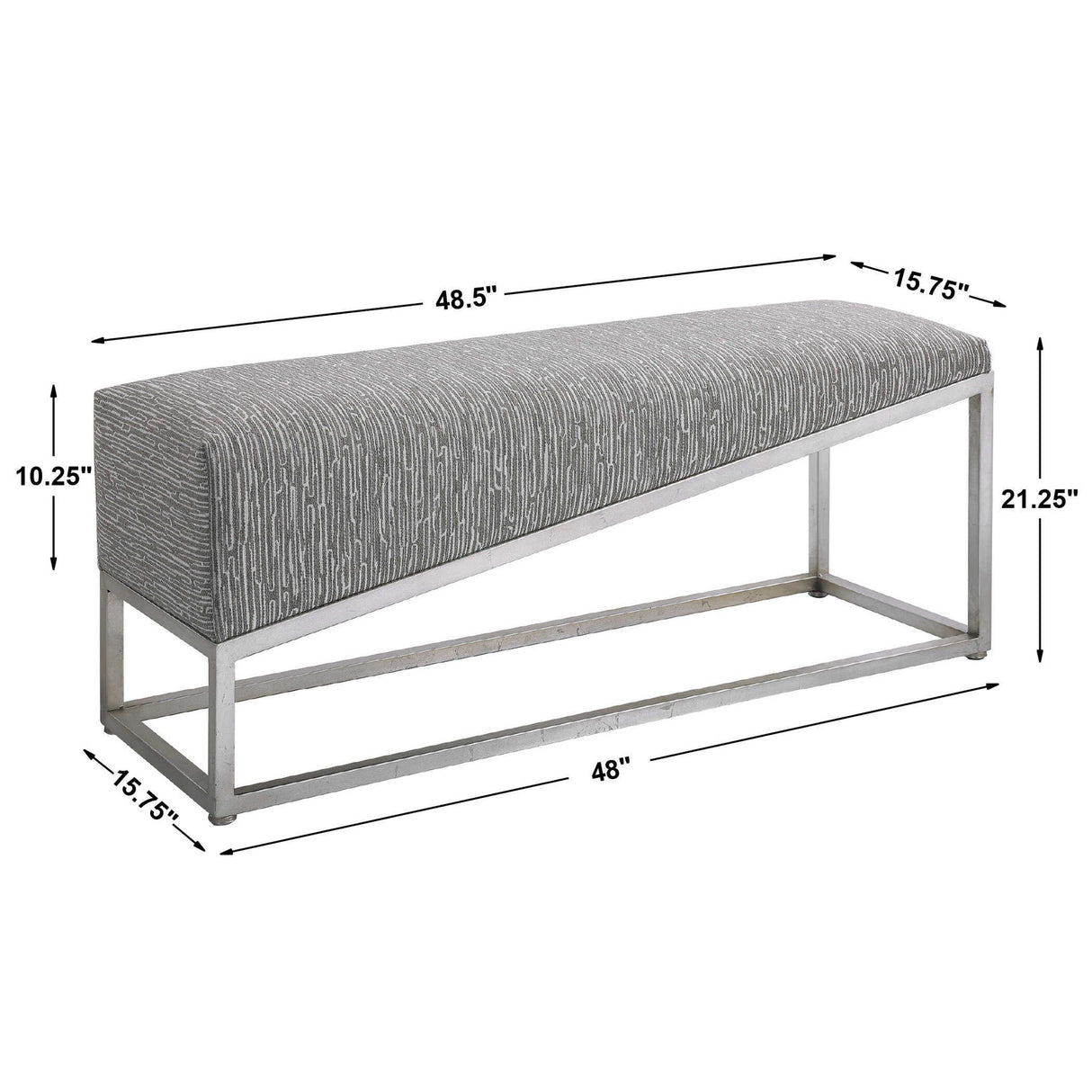 Uphill Climb - Geometric Bench - Pearl Silver