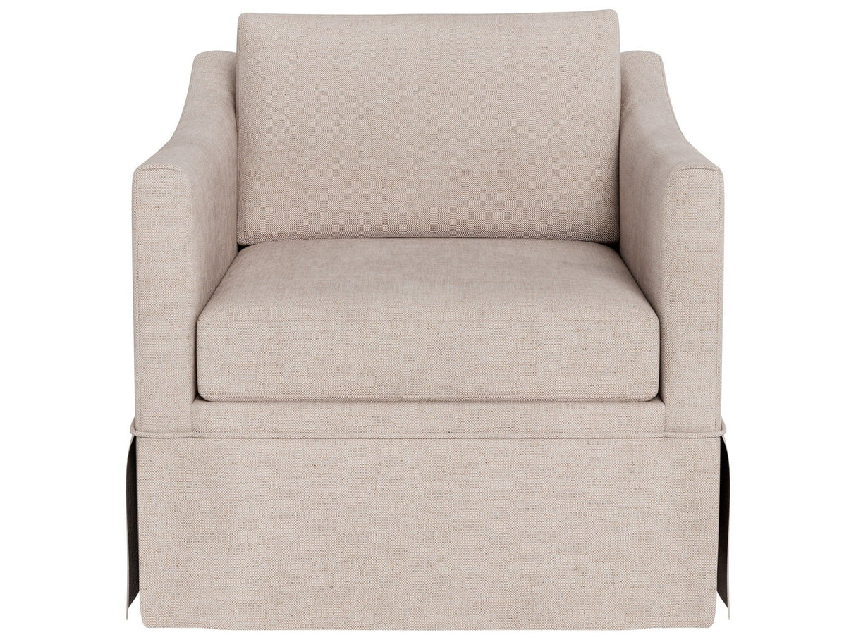 Asher - Skirted Swivel Chair, Special Order - Beige