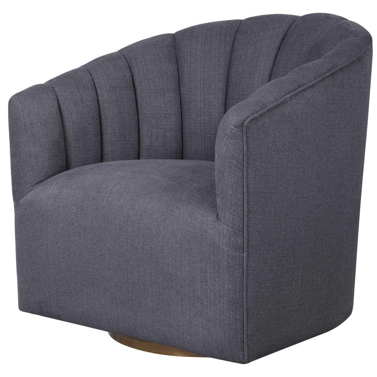 Cuthbert - Modern Swivel Chair - Gray, Dark