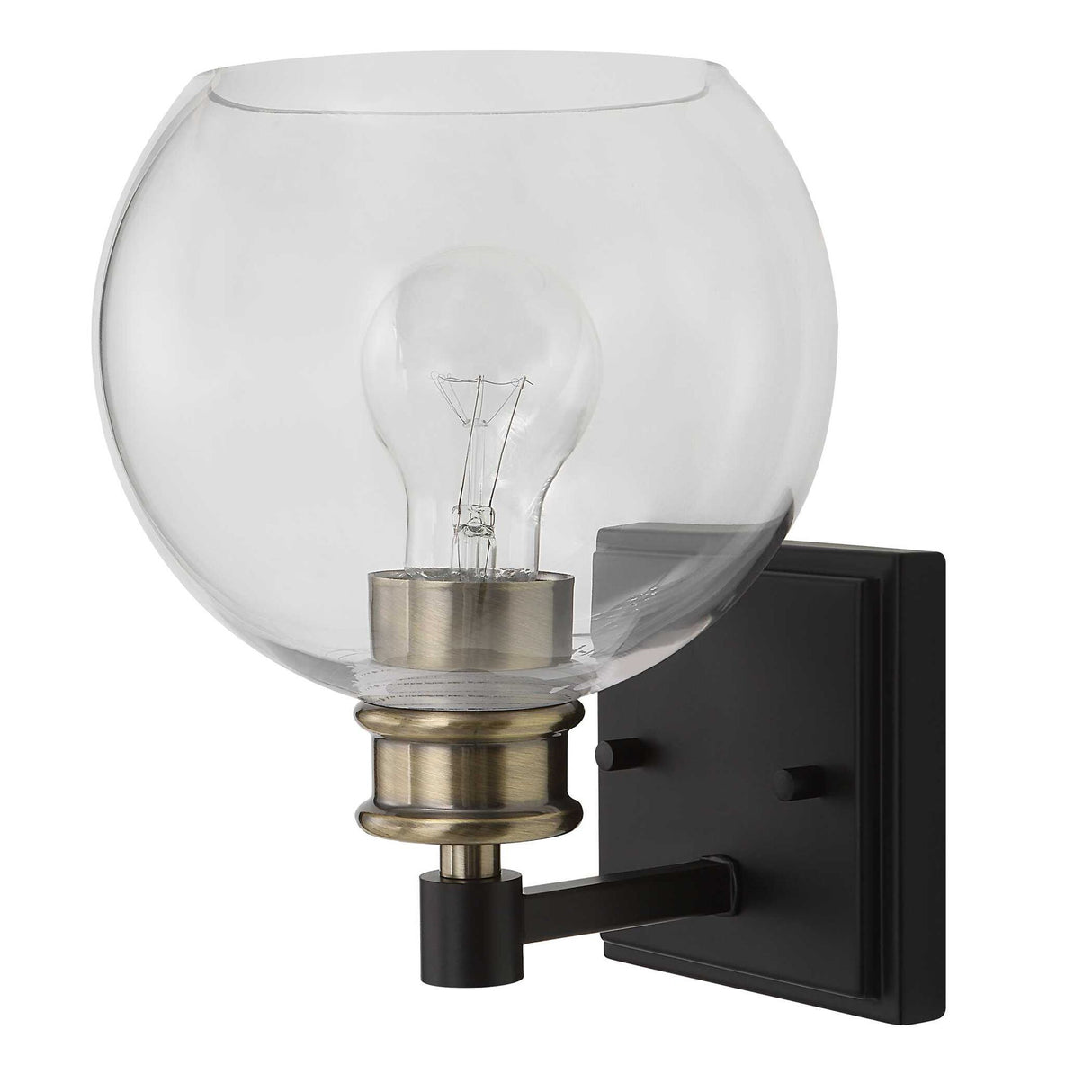 Kent - Edison 1 Light Sconce - Black