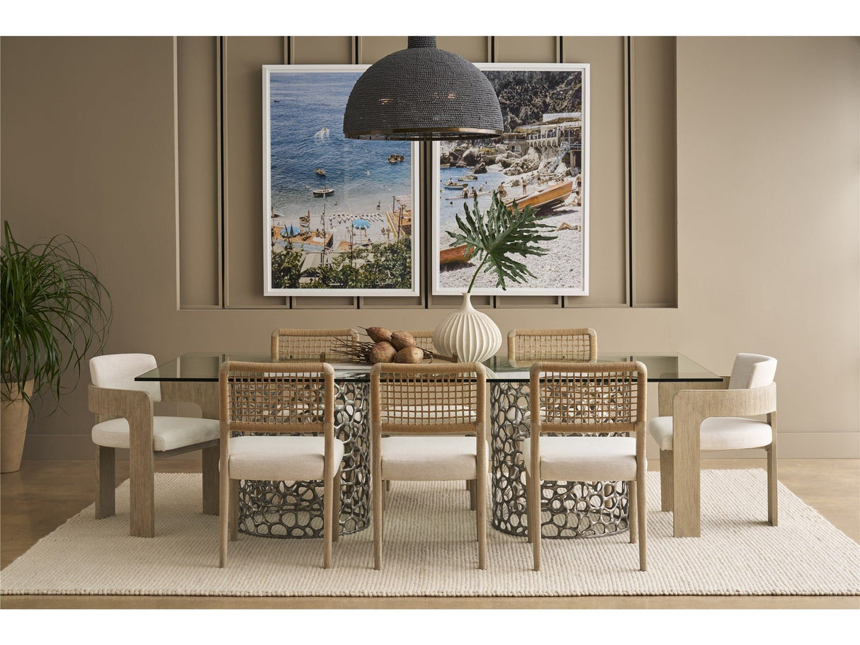Oasis - Coral Rectangle Dining Table - Pearl Silver