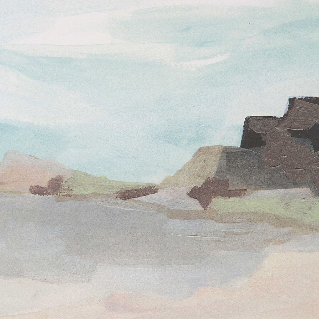 Glacial Coast - Framed Prints, Set Of 2 - Light Brown