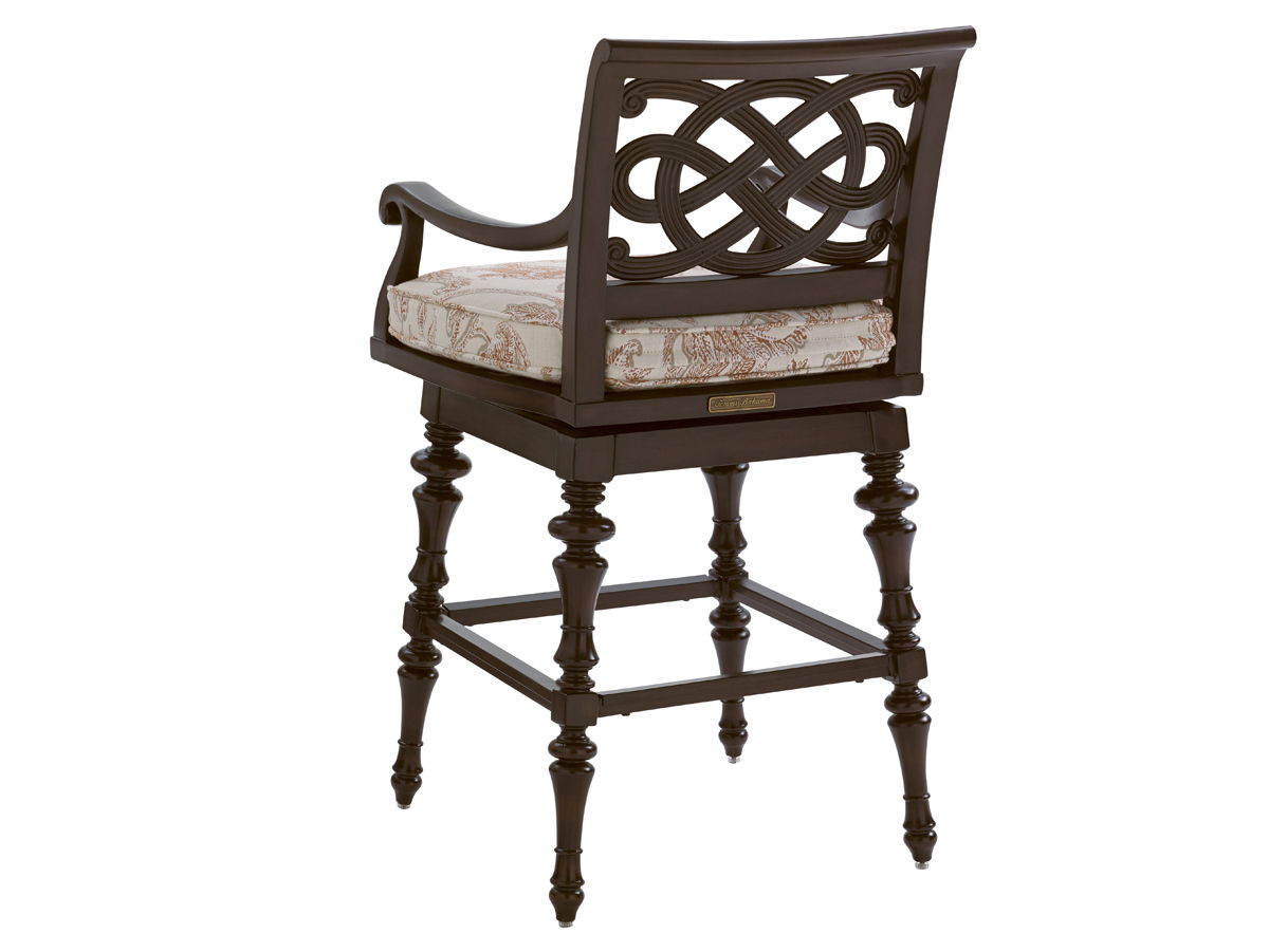 Royal Kahala Black Sands - Swivel Bar Stool - Dark Brown