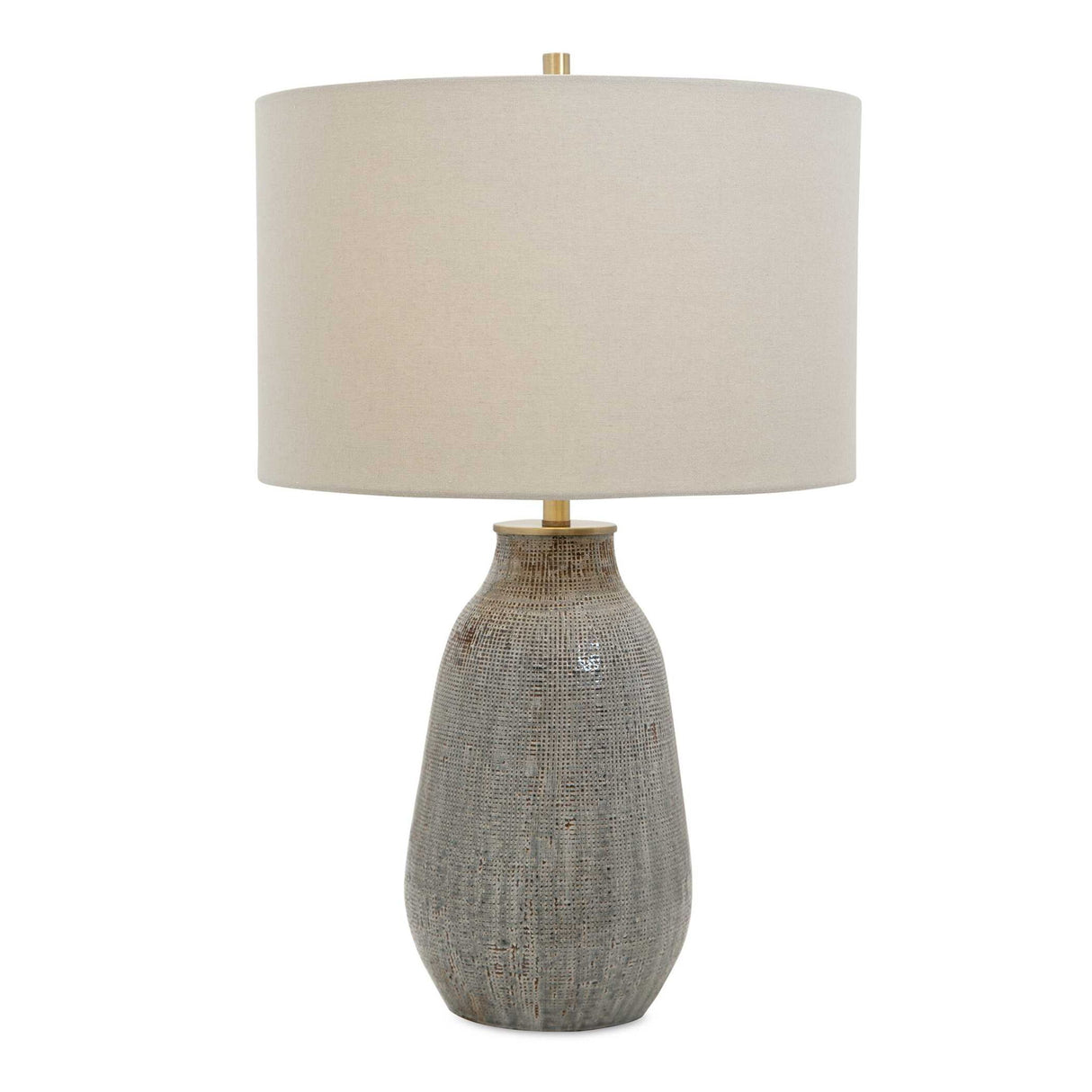 Monacan - Textured Table Lamp - Gray