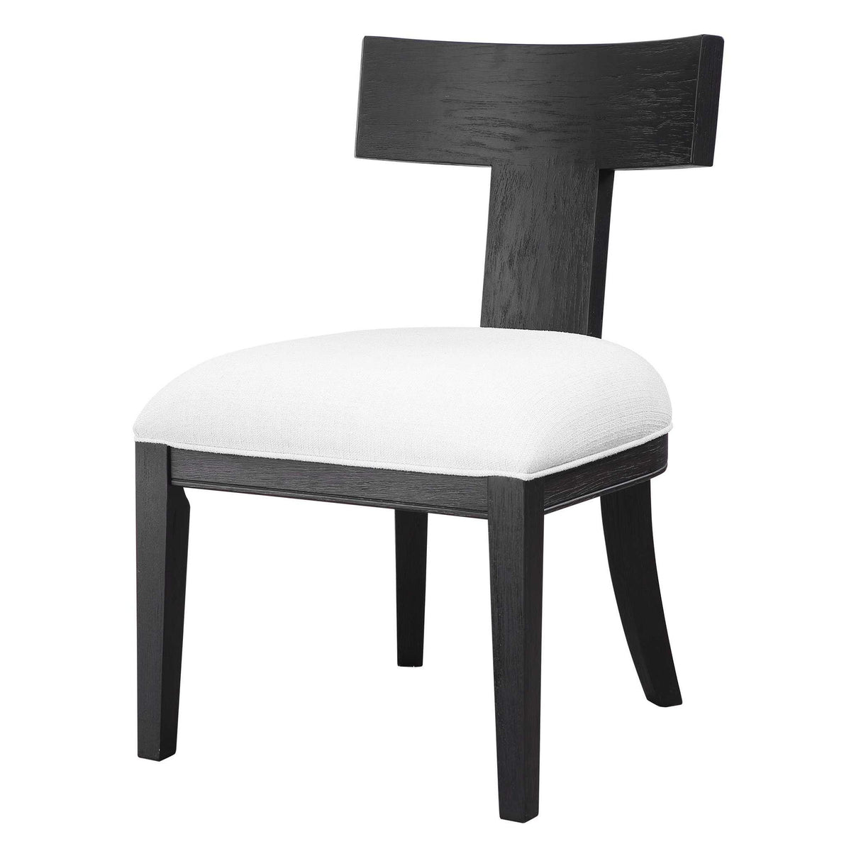 Idris - Armless Chair - White & Black