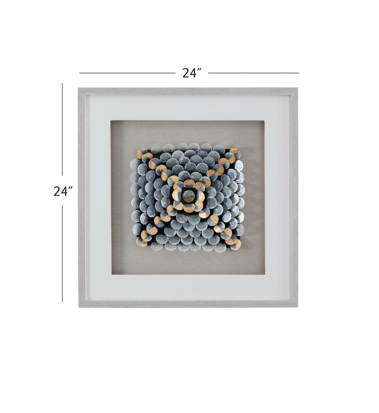 Roselle Canvas Art - Pearl Silver