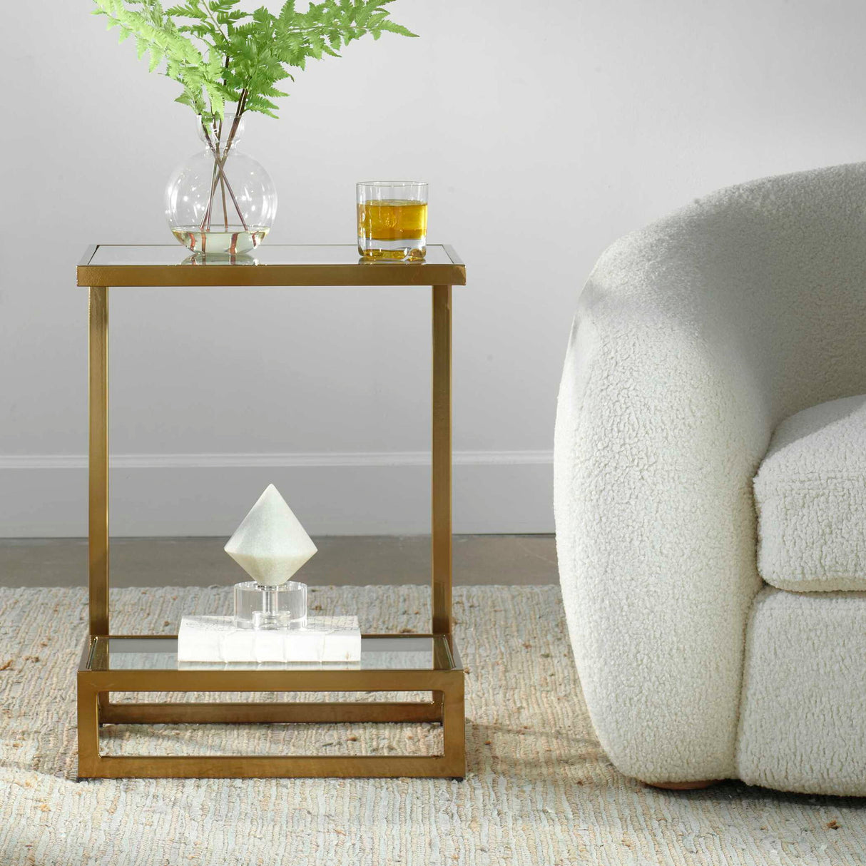 Musing - Accent Table - Brushed Brass